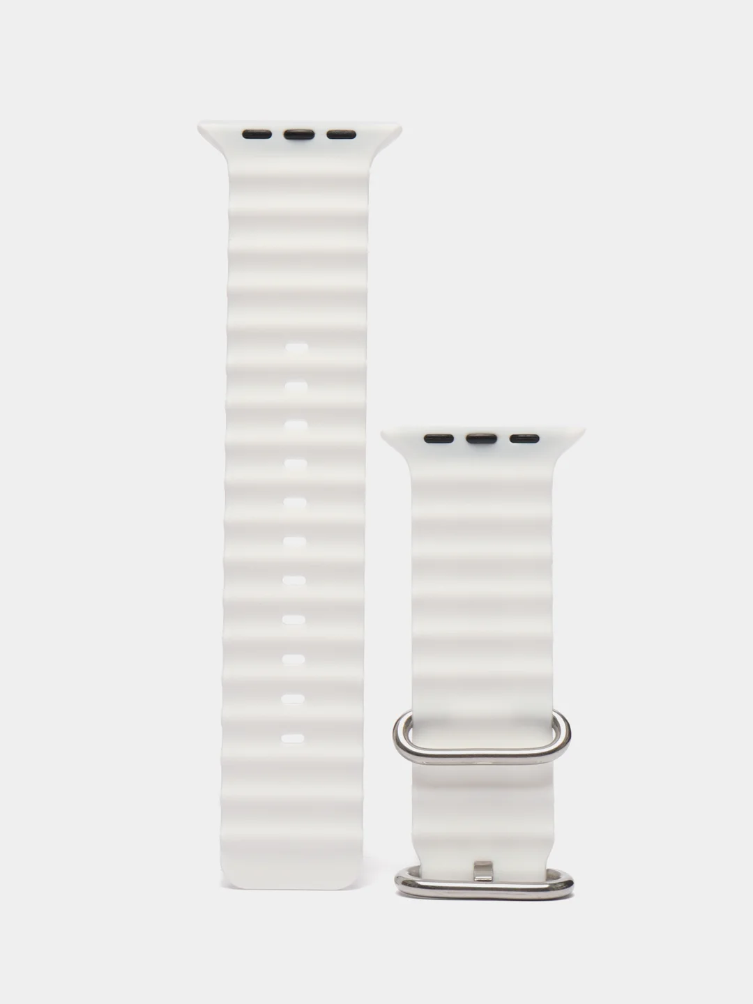 Белый силиконовый ремешок Ocean band 8 Ultra для смарт-часов Apple Watch, 44-45 мм