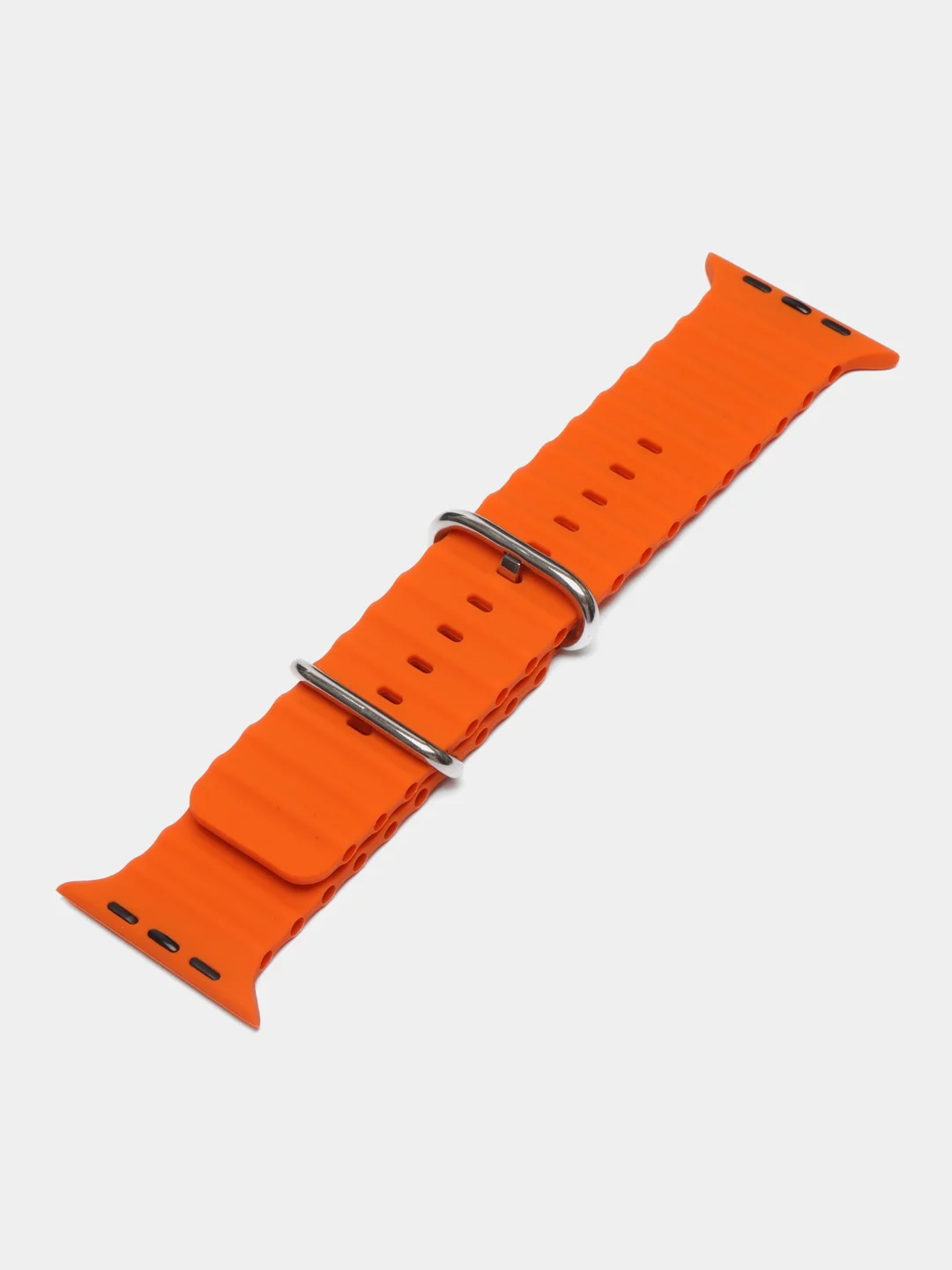 Оранжевый силиконовый ремешок Ocean band 8 Ultra для смарт-часов Apple Watch, 44-45 мм