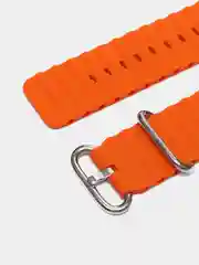 Оранжевый силиконовый ремешок Ocean band 8 Ultra для смарт-часов Apple Watch, 44-45 мм