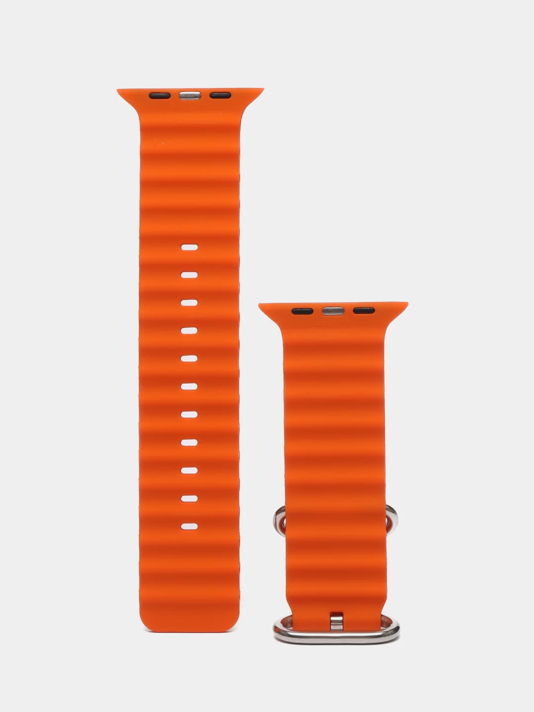 Оранжевый силиконовый ремешок Ocean band 8 Ultra для смарт-часов Apple Watch, 44-45 мм