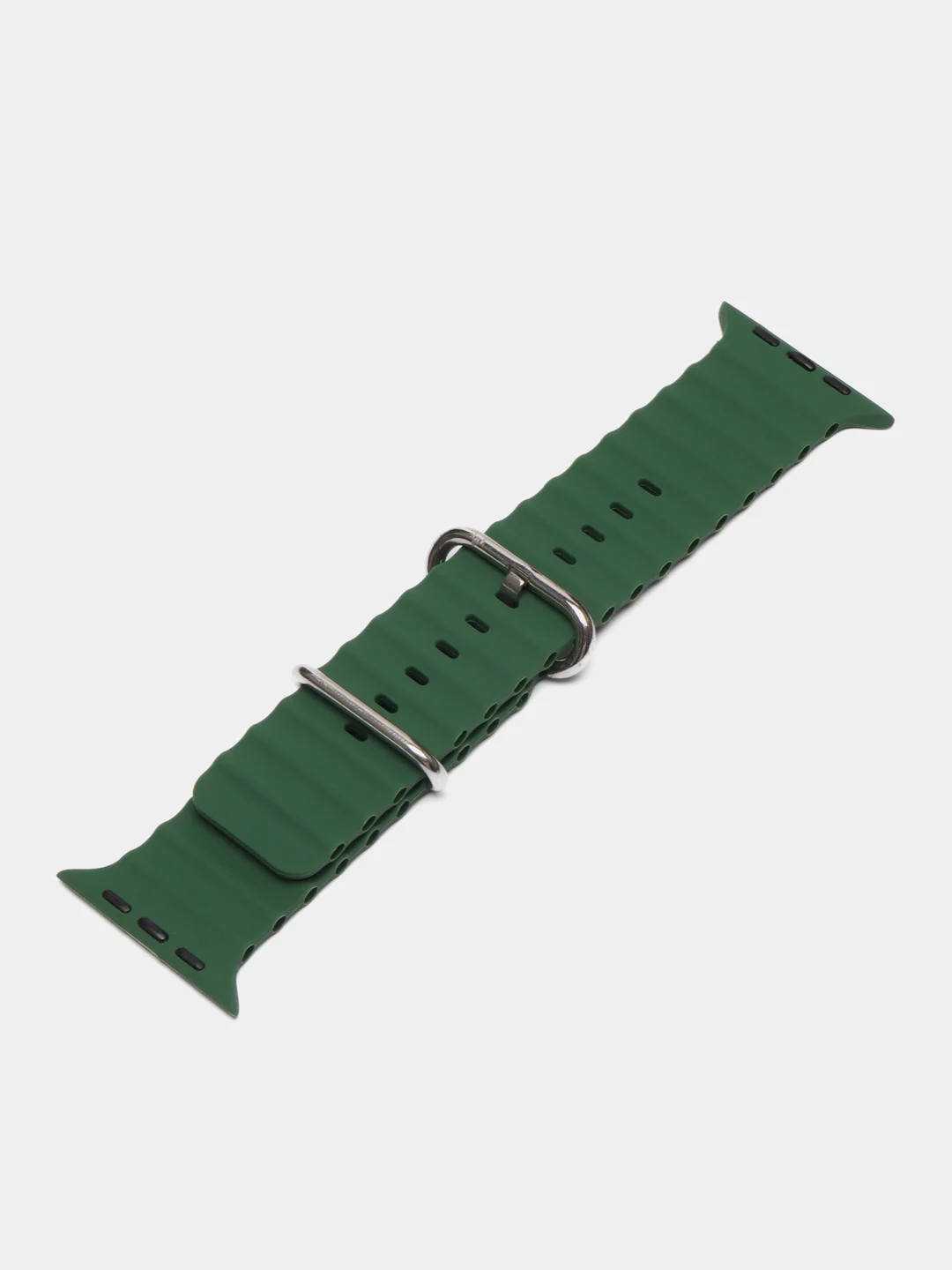 Зелёный хаки силиконовый ремешок Ocean band 8 Ultra для смарт-часов Apple Watch, 44-45 мм