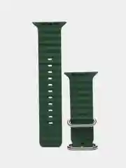 Зелёный хаки силиконовый ремешок Ocean band 8 Ultra для смарт-часов Apple Watch, 44-45 мм