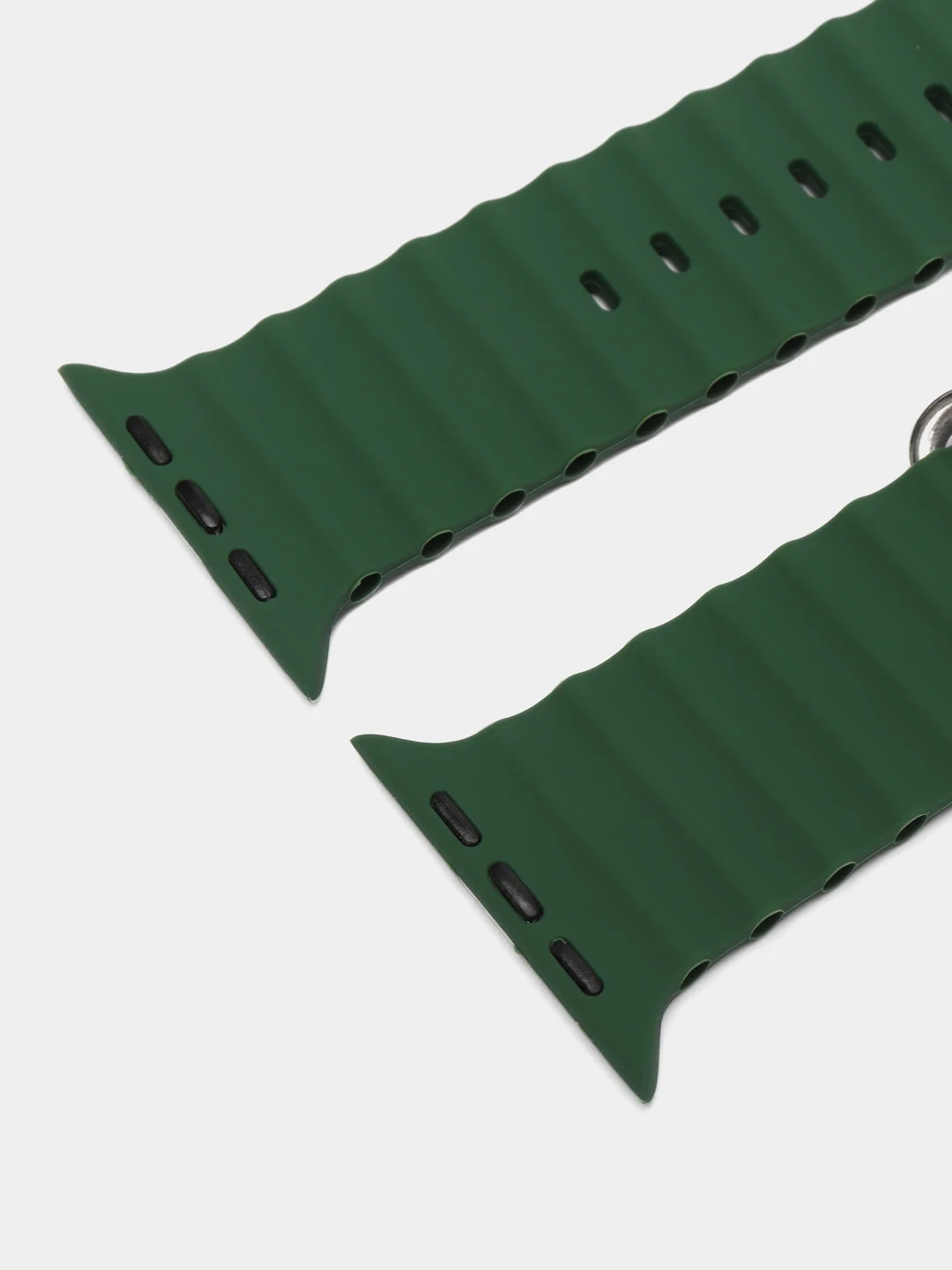 Зелёный хаки силиконовый ремешок Ocean band 8 Ultra для смарт-часов Apple Watch, 44-45 мм