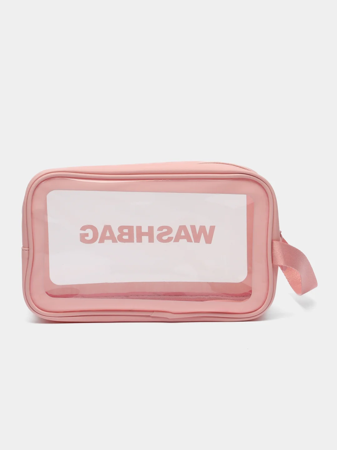 Розовый сумка-косметичка Washbag, водонепроницаемая, с ручкой, размер S, M