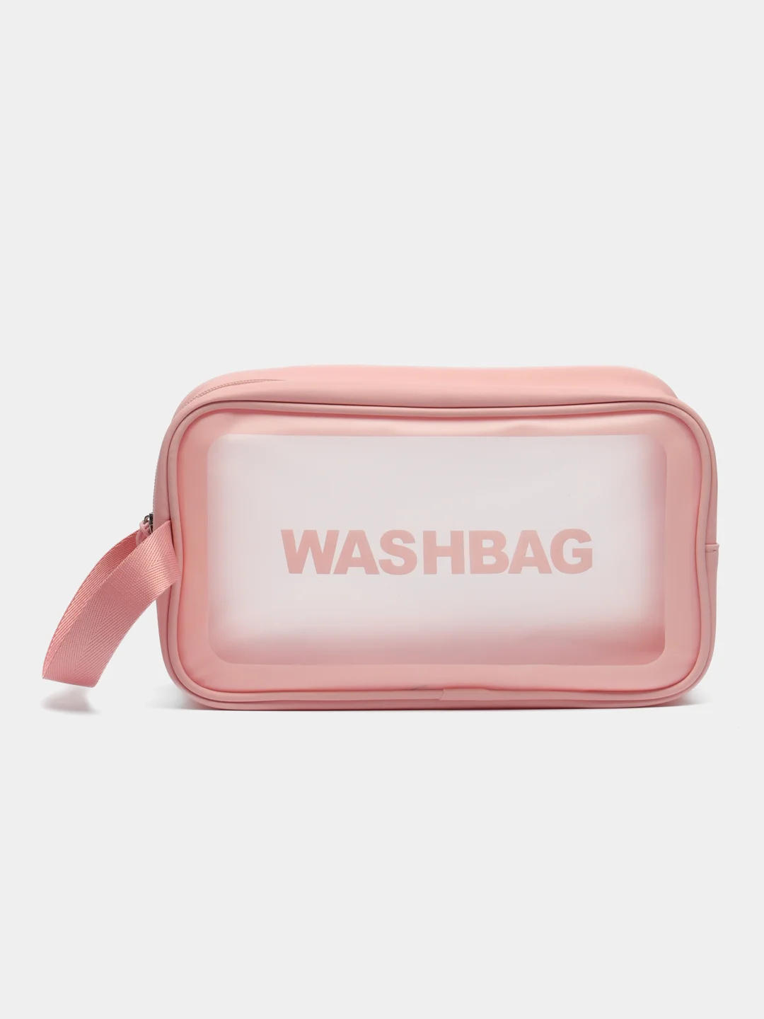 Розовый сумка-косметичка Washbag, водонепроницаемая, с ручкой, размер S, M
