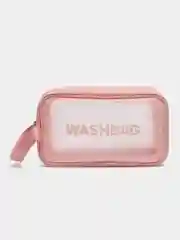 Розовый сумка-косметичка Washbag, водонепроницаемая, с ручкой, размер S, M