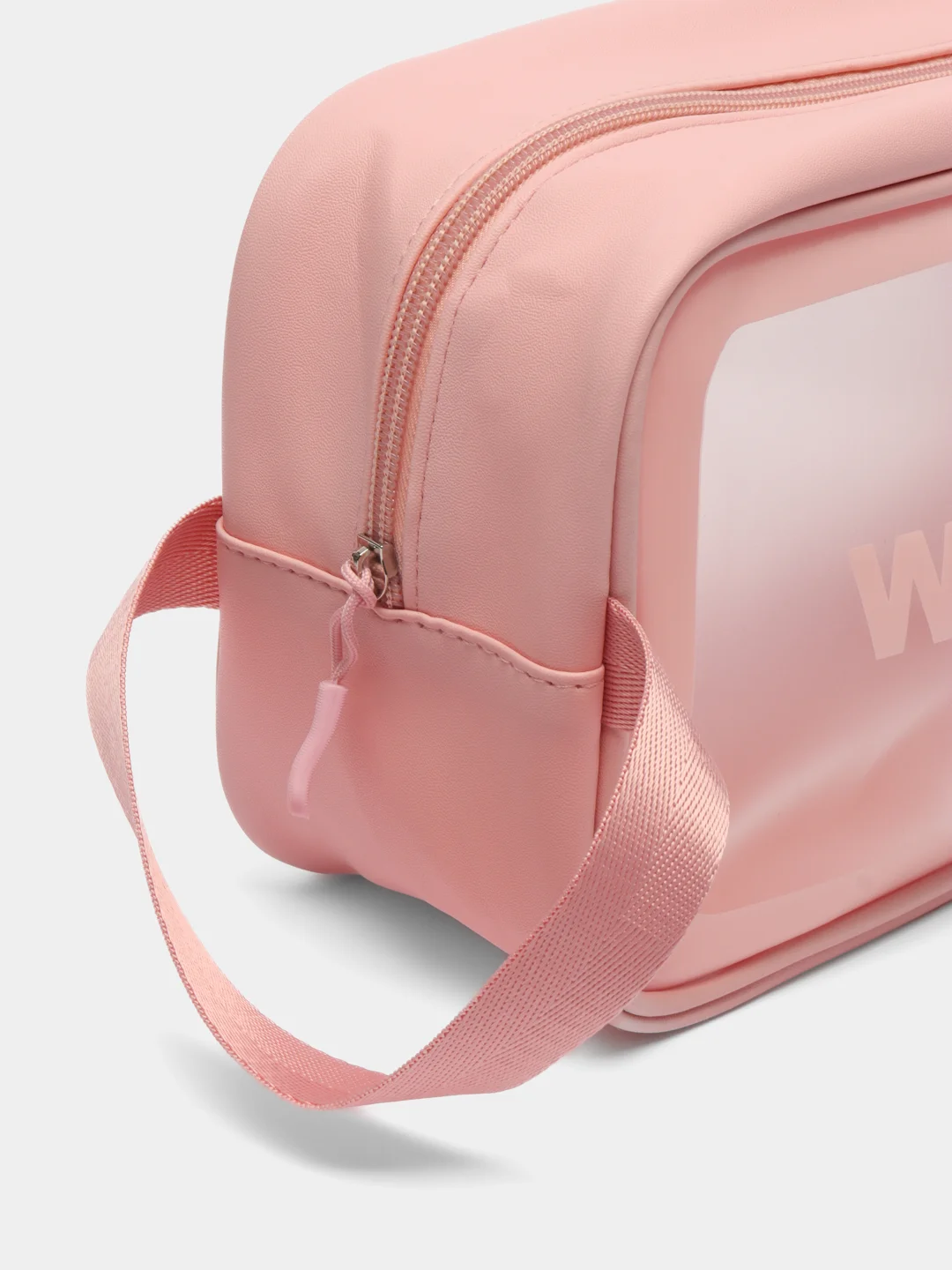 Розовый сумка-косметичка Washbag, водонепроницаемая, с ручкой, размер S, M
