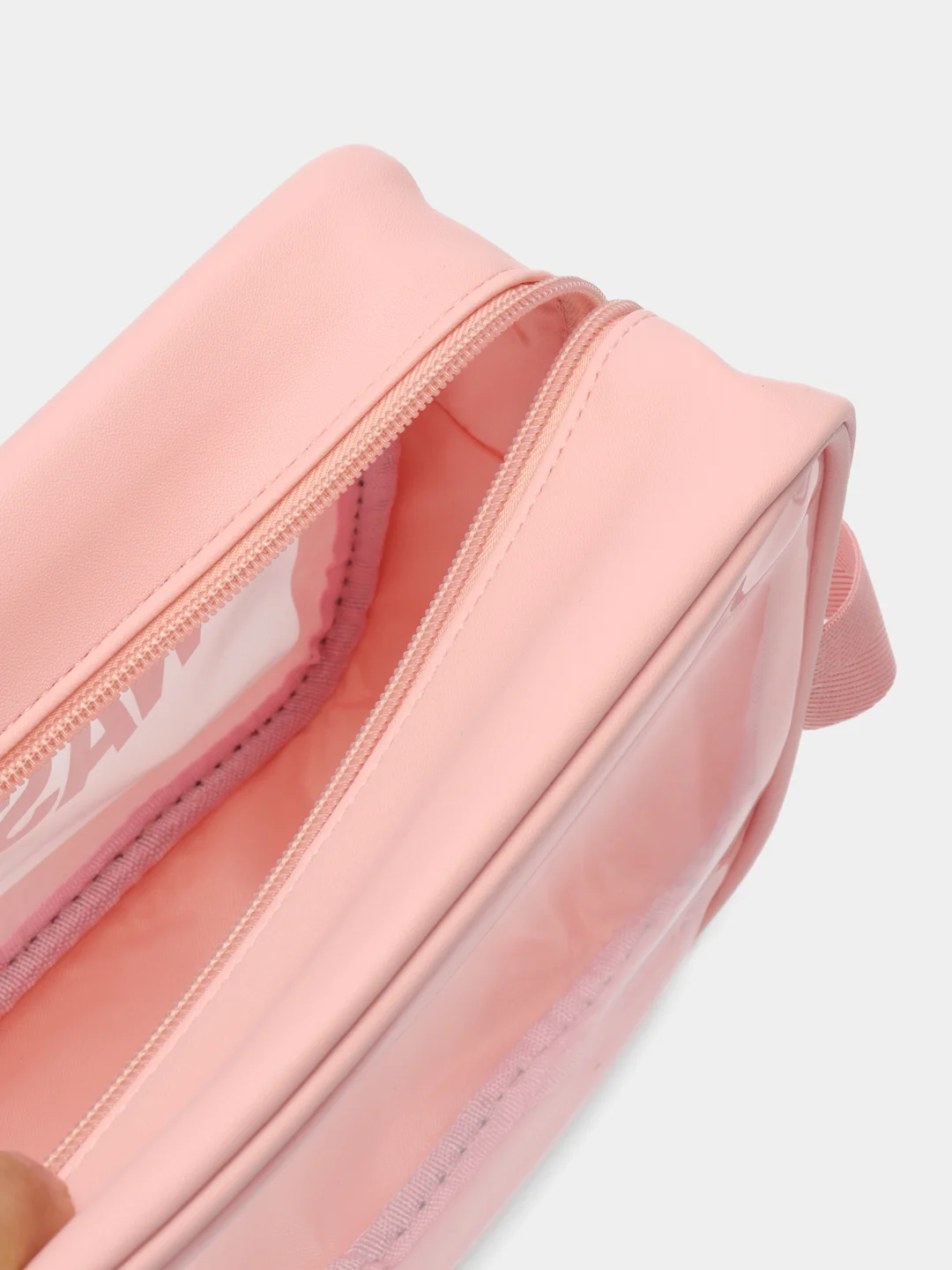 Розовый сумка-косметичка Washbag, водонепроницаемая, с ручкой, размер S, M