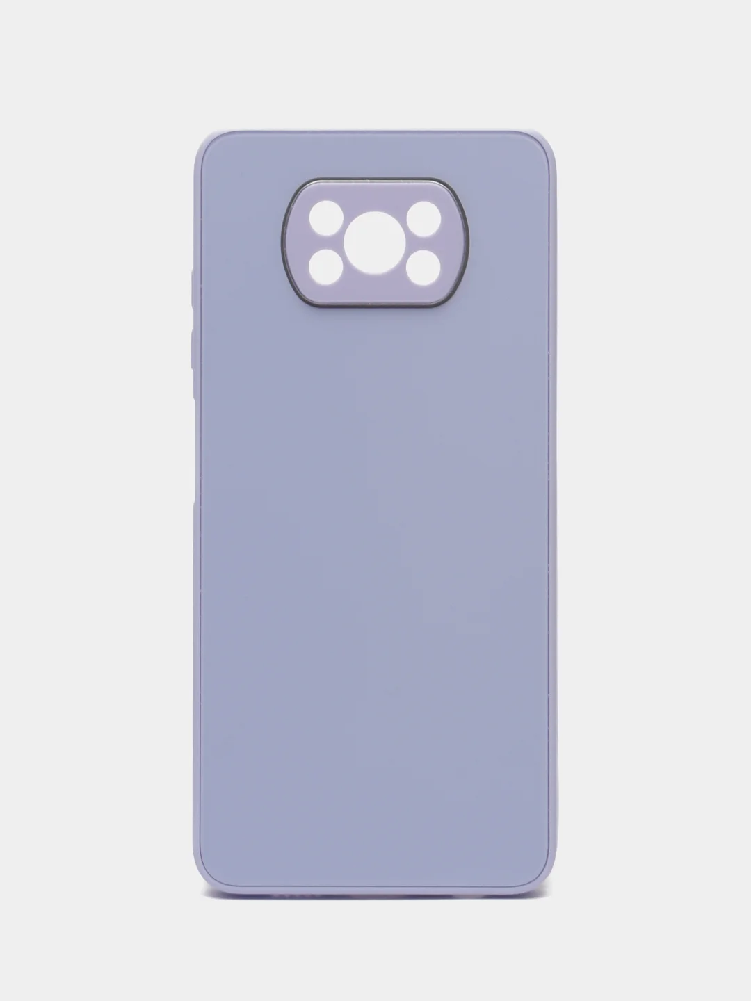 Лавандовый чехол для Xiaomi Poco X3 NFC, Poco X3 Pro Поко Х3 НФС Про пластиковый под бархатное стекло