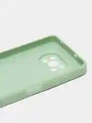 Салатовый чехол для Xiaomi Poco X3 NFC, Poco X3 Pro Поко Х3 НФС Про пластиковый под бархатное стекло