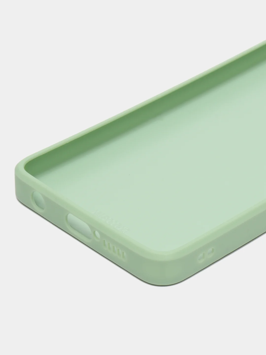 Салатовый чехол для Xiaomi Poco X3 NFC, Poco X3 Pro Поко Х3 НФС Про пластиковый под бархатное стекло
