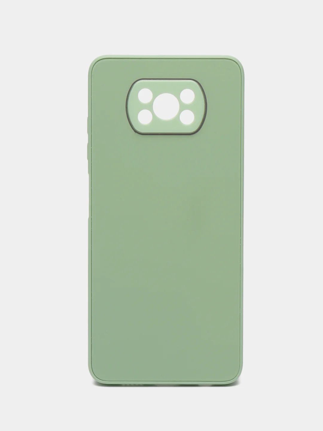 Салатовый чехол для Xiaomi Poco X3 NFC, Poco X3 Pro Поко Х3 НФС Про пластиковый под бархатное стекло