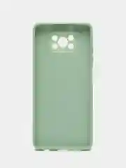 Салатовый чехол для Xiaomi Poco X3 NFC, Poco X3 Pro Поко Х3 НФС Про пластиковый под бархатное стекло