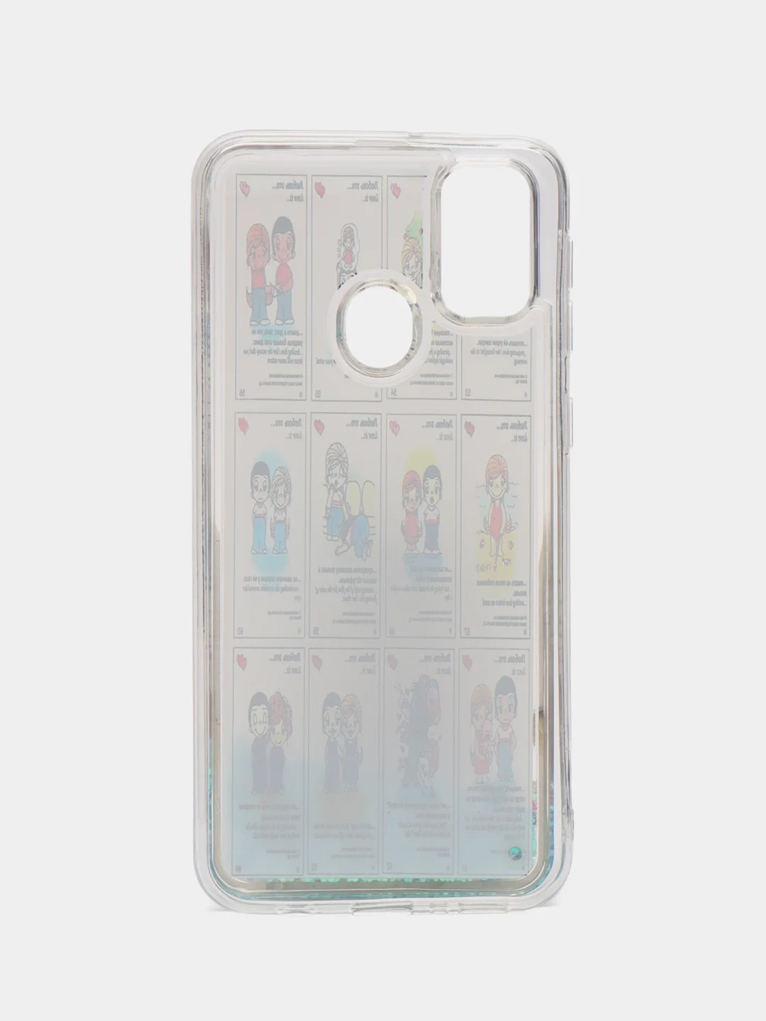 Ледяной чехол Samsung Galaxy M21, M30s (Самсунг Галакси М21, М30с) переливающийся жидкий блестками