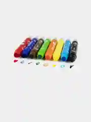 Фломастеры-штампы двусторонние "FUNNY STAMPS", 8 цветов, BRAUBERG KIDS, картонная коробка