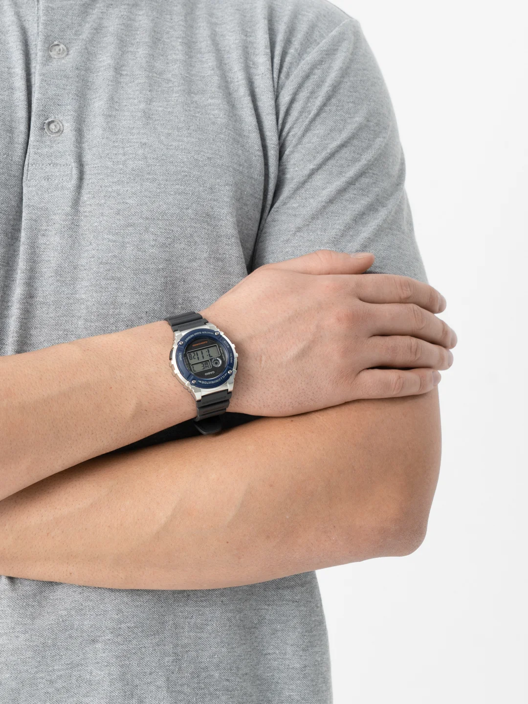 Синий наручные часы Casio Collection W-216H, 3 вида