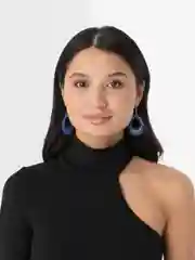 Синий серьги акриловые