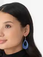 Синий серьги акриловые