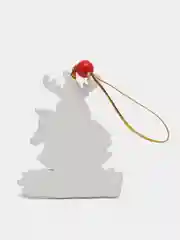 Золотой новогодняя ёлочная игрушка из дерева, Подвеска - украшение на ёлку