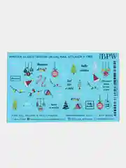 Новогодние слайдеры для дизайна ногтей BPW style