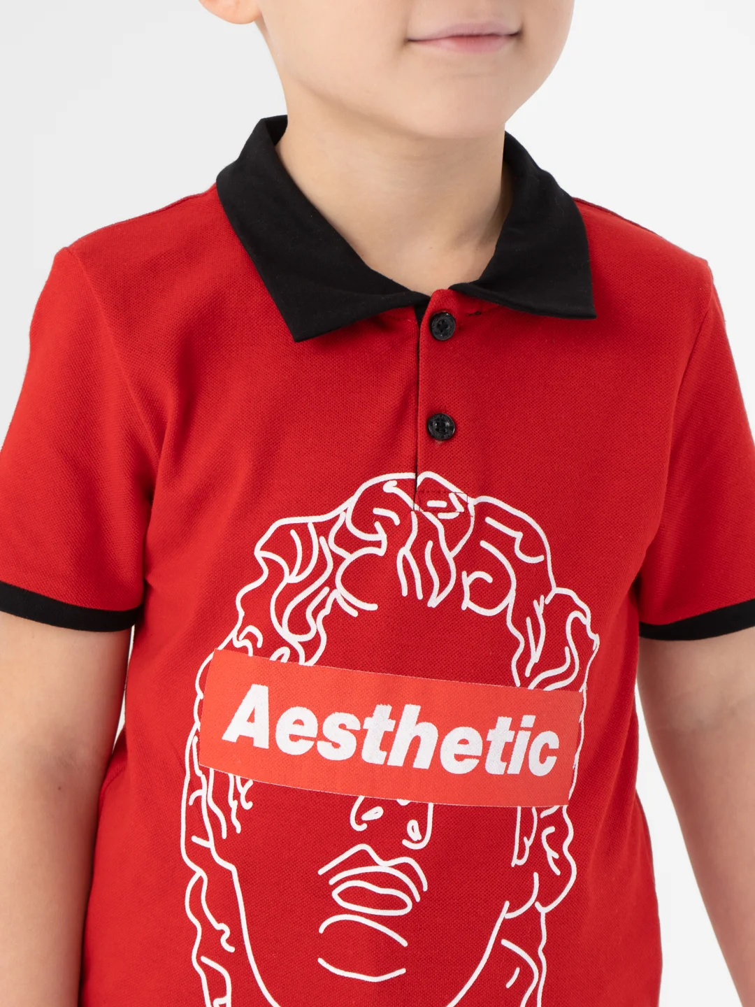 Красный поло Aesthetic