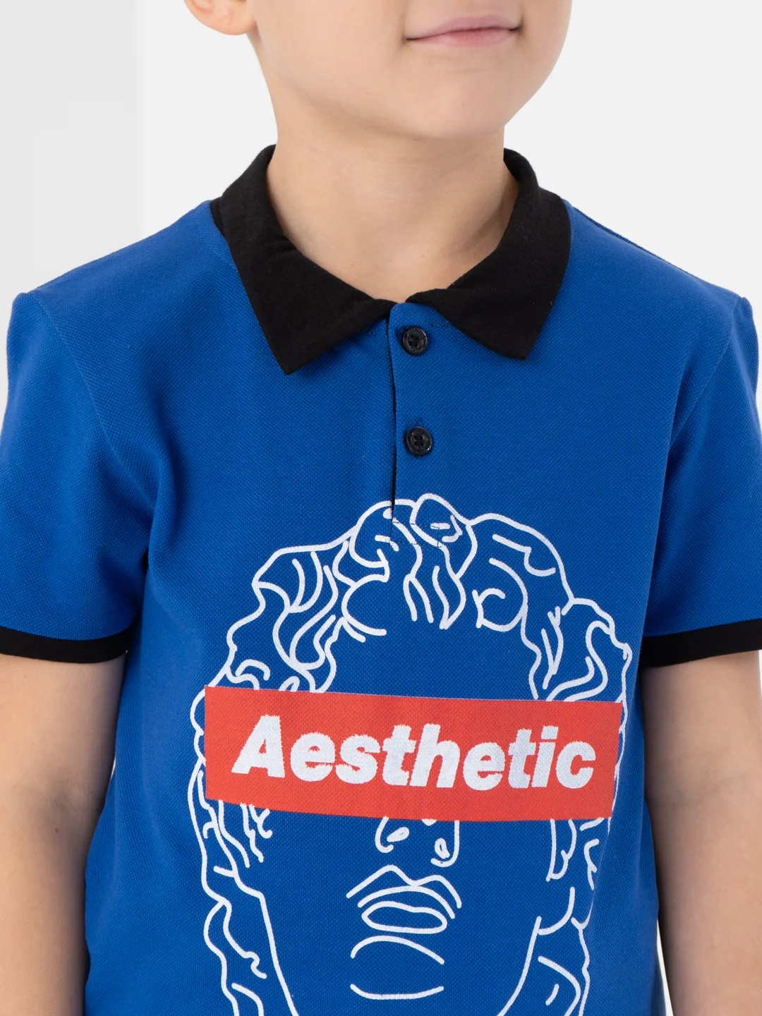 Синий поло Aesthetic