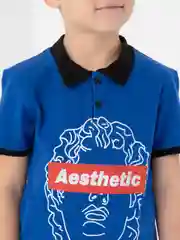 Синий поло Aesthetic