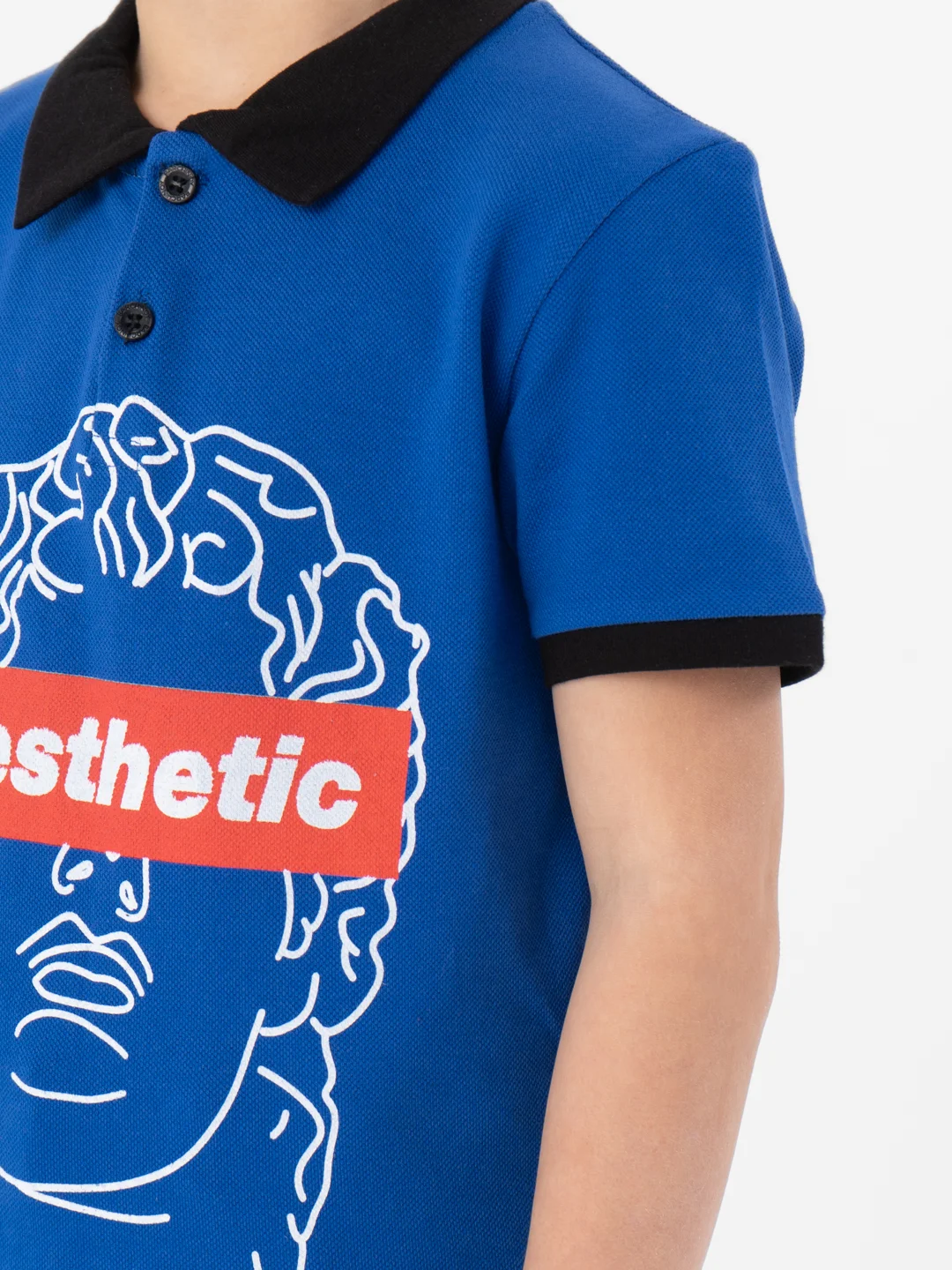 Синий поло Aesthetic