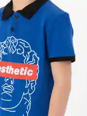 Синий поло Aesthetic