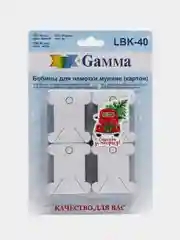 Бобины для мулине, картон, "Gamma", 40 шт, в блистере, белый