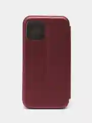 Бордовый чехол-книжка для iPhone 12 Mini, iPhone 12, iPhone 12 Pro, iPhone 12 Pro MAX