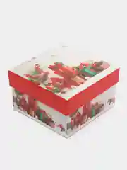 Красный коробка подарочная новогодняя
