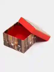 Голубой коробка подарочная новогодняя
