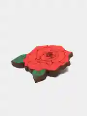 Значок "Роза" деревянный