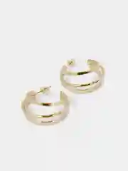 Золотой серьги-конго, 3 кольца