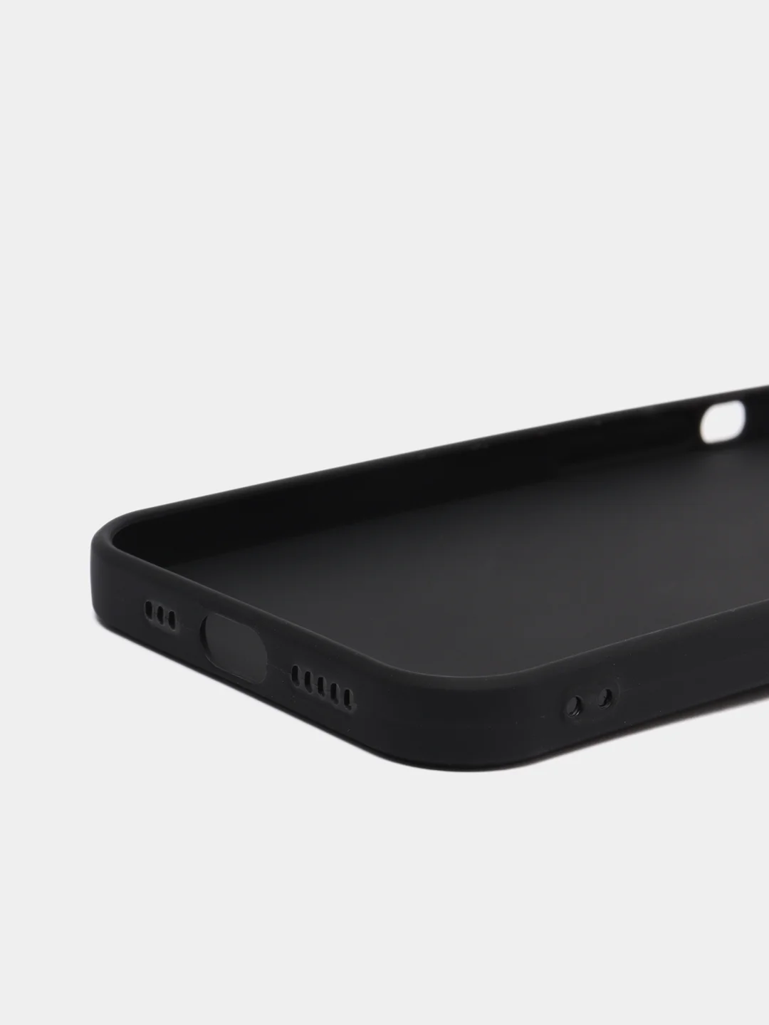 Угольный чехол iPhone 14, 14 Pro, 14 Pro Max, черный, силиконовый