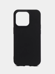 Чехол iPhone 14, 14 Pro, 14 Pro Max, черный, силиконовый