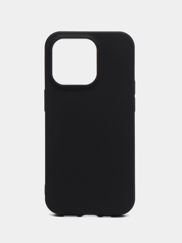 Чехол iPhone 14, 14 Pro, 14 Pro Max, черный, силиконовый
