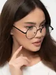 Черный круглые, прозрачные имиджевые очки MIRSEE
