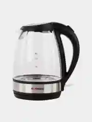 Чайник SONNEN KT-201, 1,7л, 2200Вт, закрытый нагр. элемент, стекло, подсветка, черный