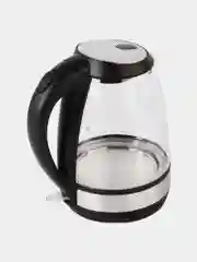 Чайник SONNEN KT-201, 1,7л, 2200Вт, закрытый нагр. элемент, стекло, подсветка, черный
