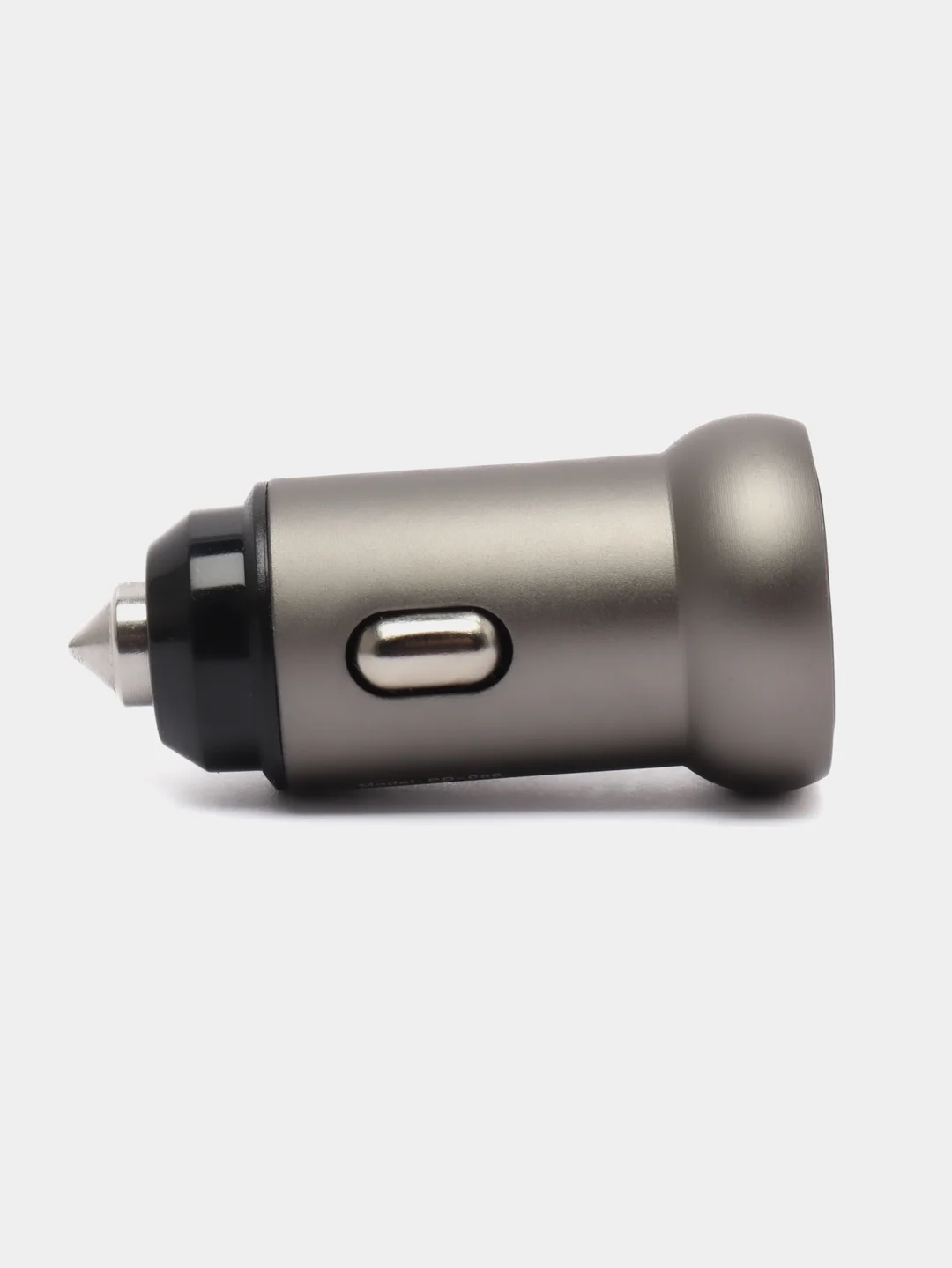 Тёмно-серый автомобильное зарядное устройство, USB, Type-C, 3.1 А, в прикуриватель