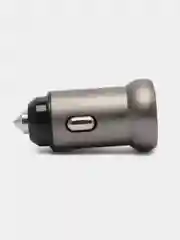 Тёмно-серый автомобильное зарядное устройство, USB, Type-C, 3.1 А, в прикуриватель