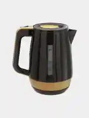 Чайник SONNEN KT-1776, 1,7л, 2200Вт, закрытый нагр. элемент, пластик, черный/горчичный
