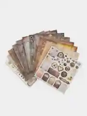 Бумага для скрапбукинга 30*30см Стимпанк двустор., 12л, 12 дизайнов, 180 г/м2, ОС, 662769