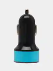 Синий автомобильное зарядное устройство 2USB с дисплеем