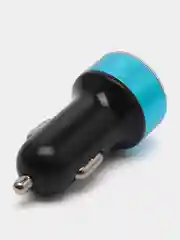 Синий автомобильное зарядное устройство 2USB с дисплеем