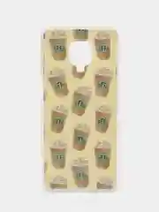 Бежевый чехол Xiaomi Redmi Note 9s / Note 9 Pro / Note 9 Pro Max чехол силиконовый с рисунком