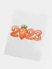 Оранжевый магнит-открытка "Новогодний символ года 2024"