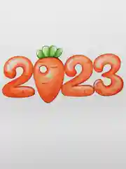 Оранжевый магнит-открытка "Новогодний символ года 2024"
